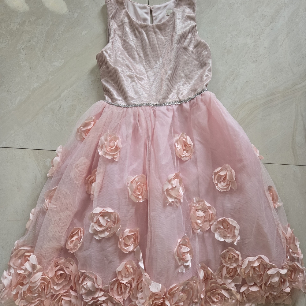 Pink Floral Kids Dress